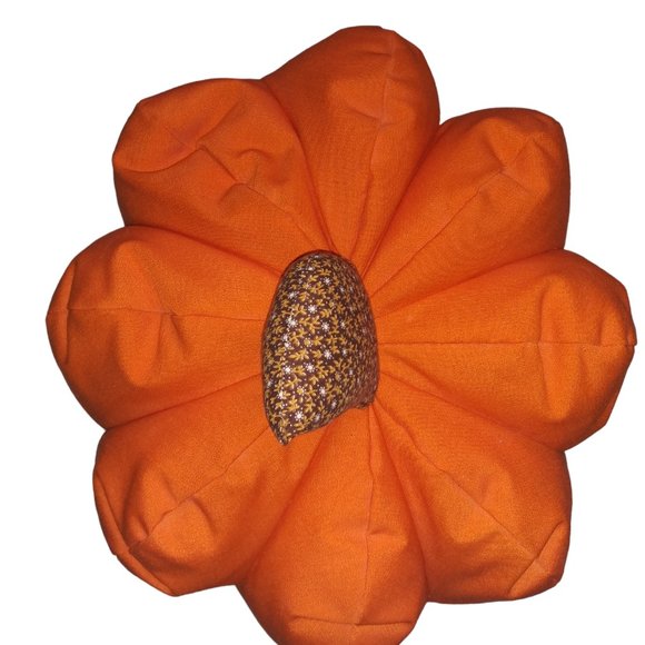 Orange Pumpkin Accent Pillow Fall Decor Gourd Throw Pillow - Picture 3 of 6